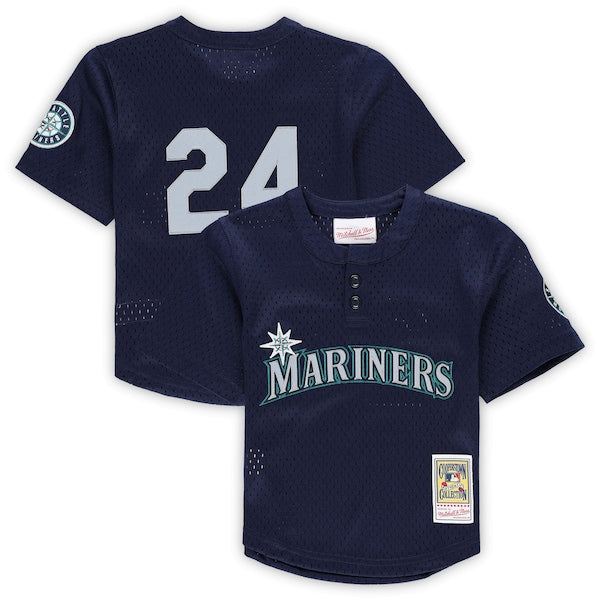Ken Griffey Jr. Seattle Mariners Toddler Cooperstown Collection?Mesh Batting Practice Jersey - Navy