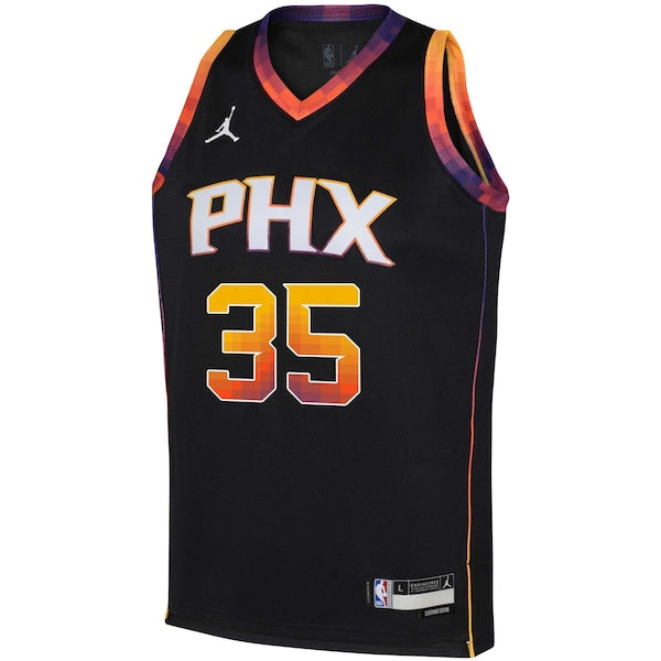 Kevin Durant Phoenix Suns Jordan Brand Youth 2022/23 Swingman Jersey - Statement Edition - Black - Image 2