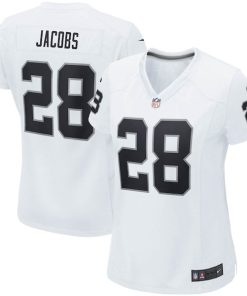 Alternative view of Josh Jacobs Las Vegas Raiders Nike Women's Player Game Team Jersey - White/Black