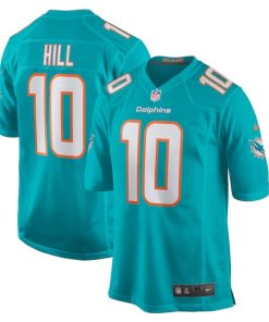 Tyreek Hill Miami Dolphins Nike Game Jersey - Aqua/White