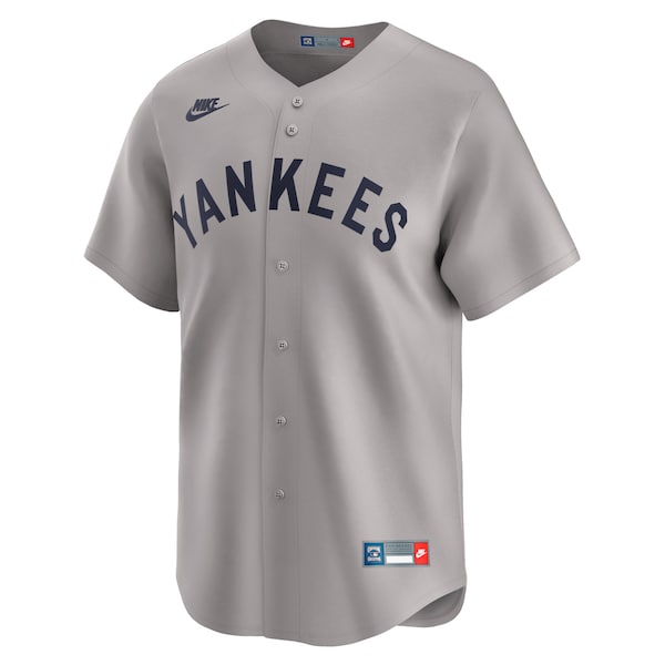 Babe Ruth New York Yankees Nike Throwback Cooperstown Collection Limited Jersey - Gray - Image 2