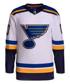 Alternative view of St. Louis Blues adidas  Away  Primegreen Authentic Custom Jersey - White