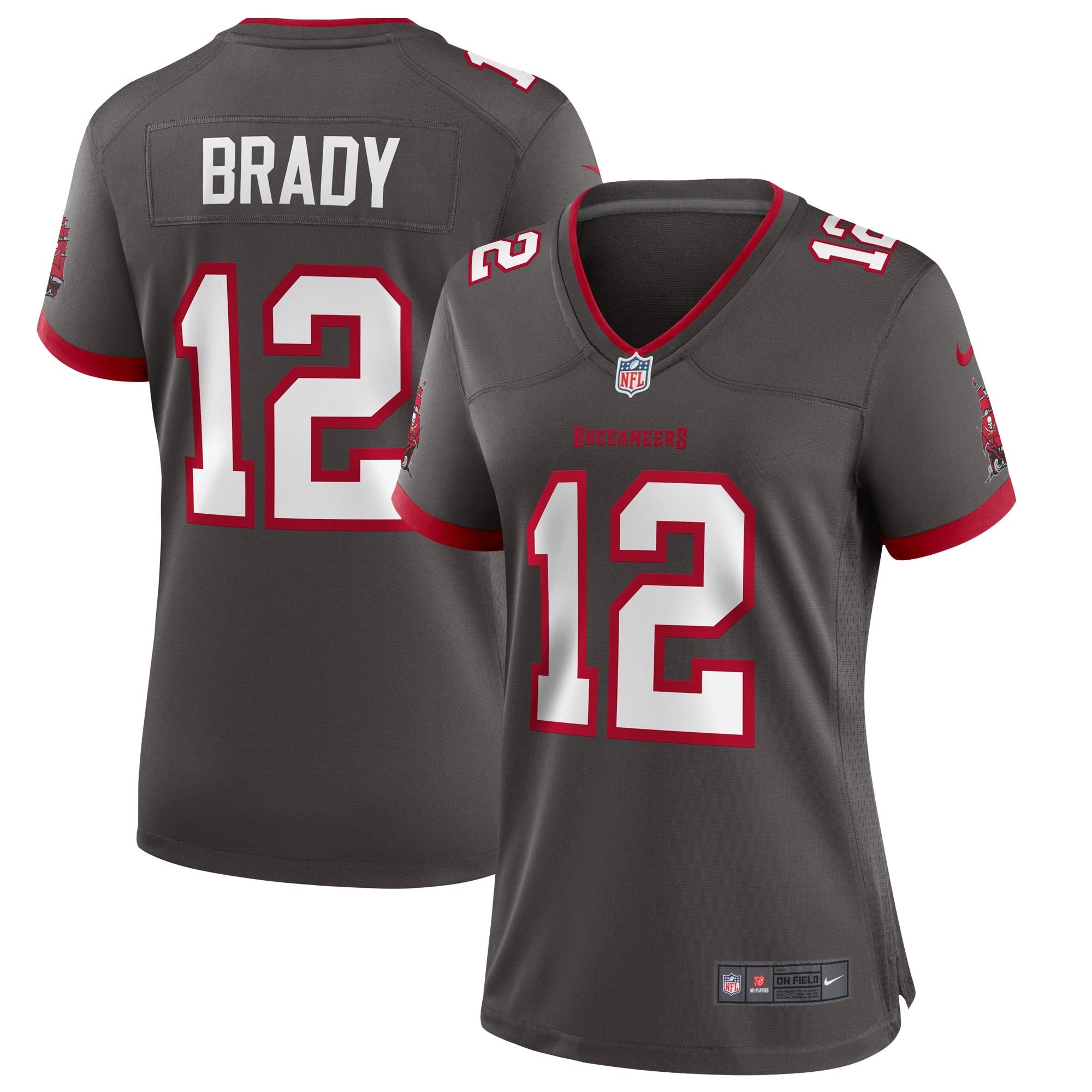 Tom Brady Tampa Bay Buccaneers Nike Women's Game Jersey - Red/Pewter - Image 6
