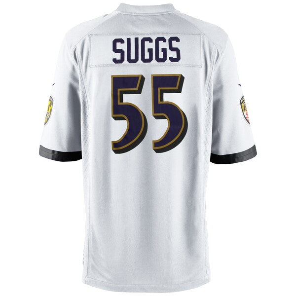 Youth Baltimore Ravens Terrell Suggs Nike White Game Jersey - Image 3