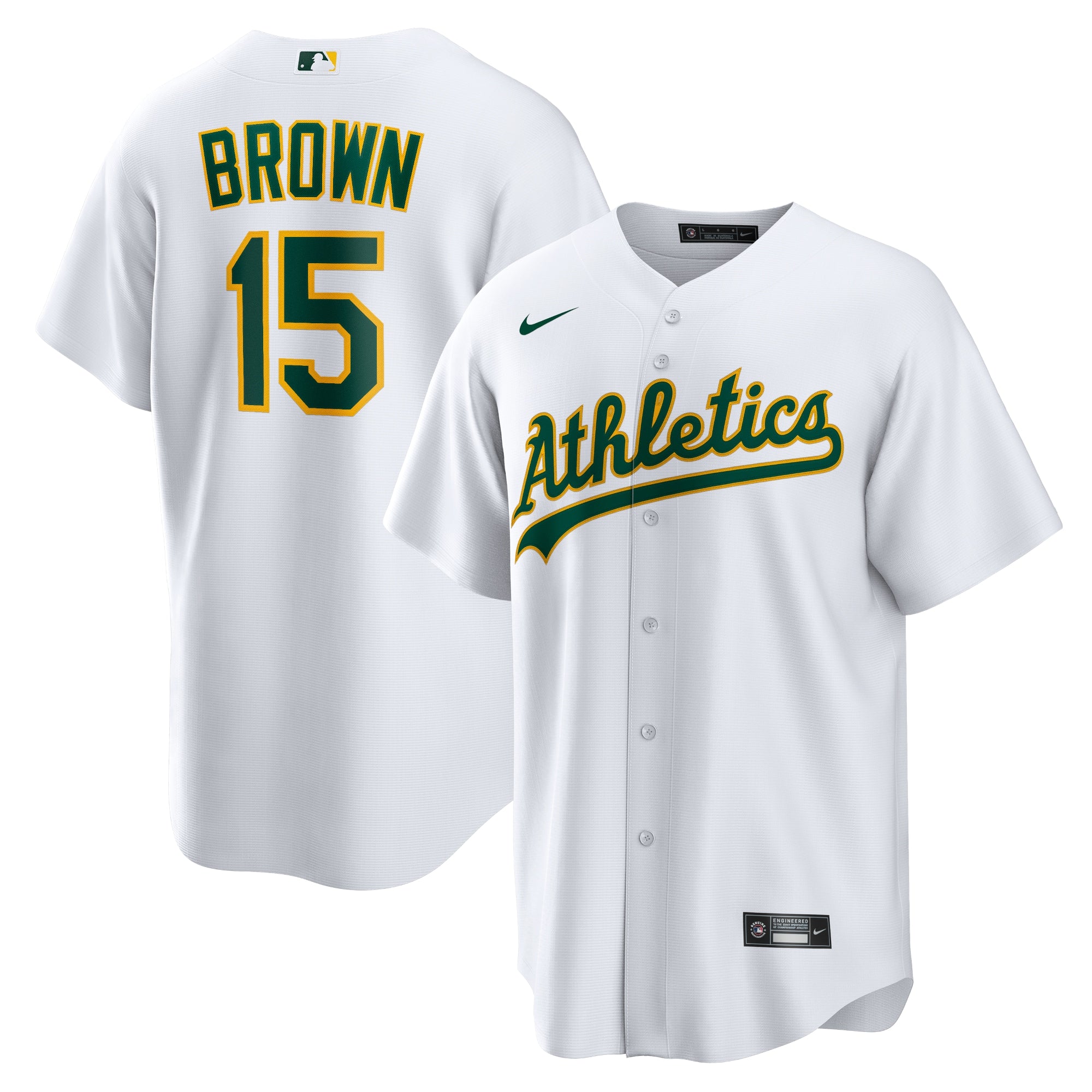 Seth Brown Oakland Athletics Nike Alternate Replica Jersey - Kelly Green/White - Image 5