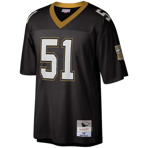 Sam Mills New Orleans Saints Legacy Replica Jersey - Black - Image 2