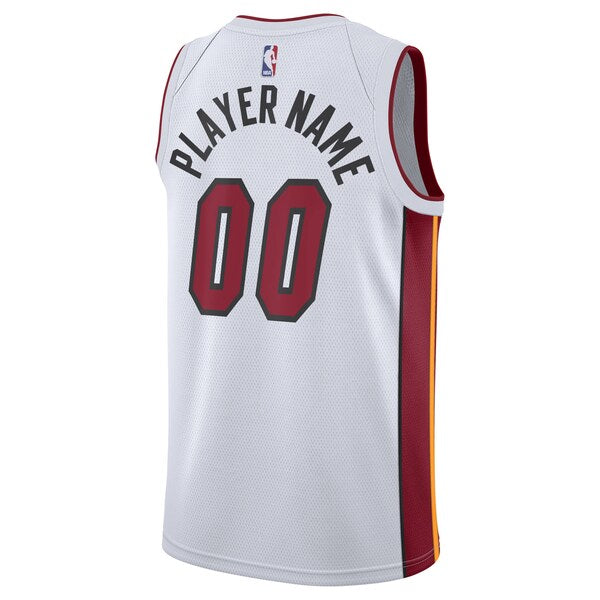 Miami Heat Nike 2020/21 Swingman Custom Jersey - Association Edition - White - Image 3