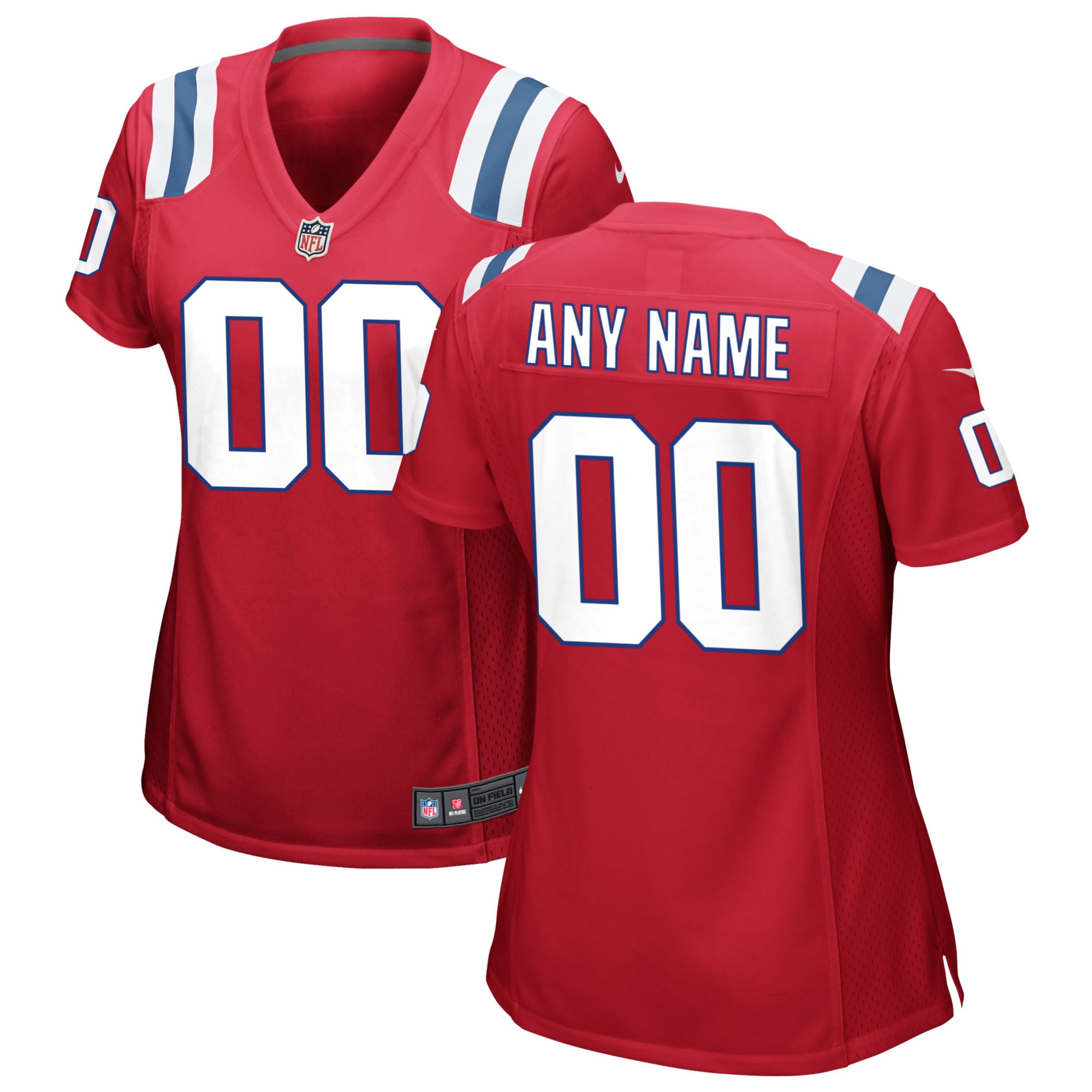 New England Patriots Nike Women's 2025 Rivalries Collection Custom Game Jersey - Storm Blue/Red/Navy - Image 7