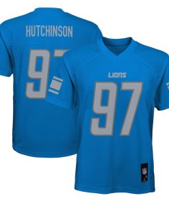 Aidan Hutchinson Detroit Lions Youth Replica Player Jersey - Blue