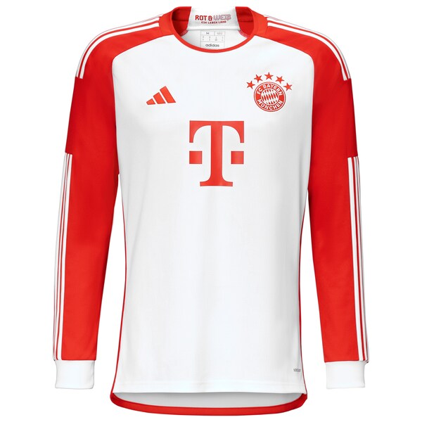 Joshua Kimmich Bayern Munich adidas 2023/24 Home Replica Long Sleeve Jersey - White - Image 2