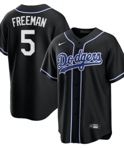 Freddie Freeman Los Angeles Dodgers Nike  Youth Lights Out Replica Player Jersey - Black