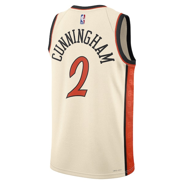 Cade Cunningham Detroit Pistons Nike Unisex 2024/25 Swingman Player Jersey - City Edition - White - Image 3