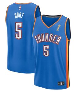 Luguentz Dort Oklahoma City Thunder  2025 NBA Finals Champions Fast Break Replica Player Jersey - Blue - Icon Edition