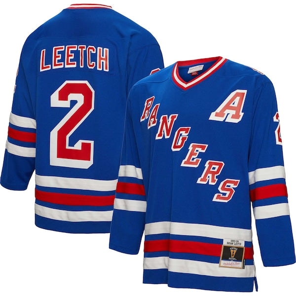 Brian Leetch New York Rangers Alternate Captain Patch 1993/94 Blue Line Player Jersey - Blue - Image 2