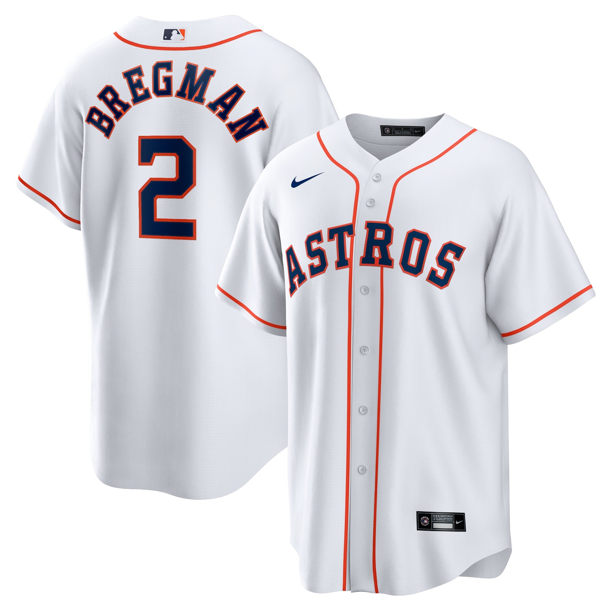 Alex Bregman Houston Astros Nike Road Replica Player Name Jersey - Gray/White - Image 5