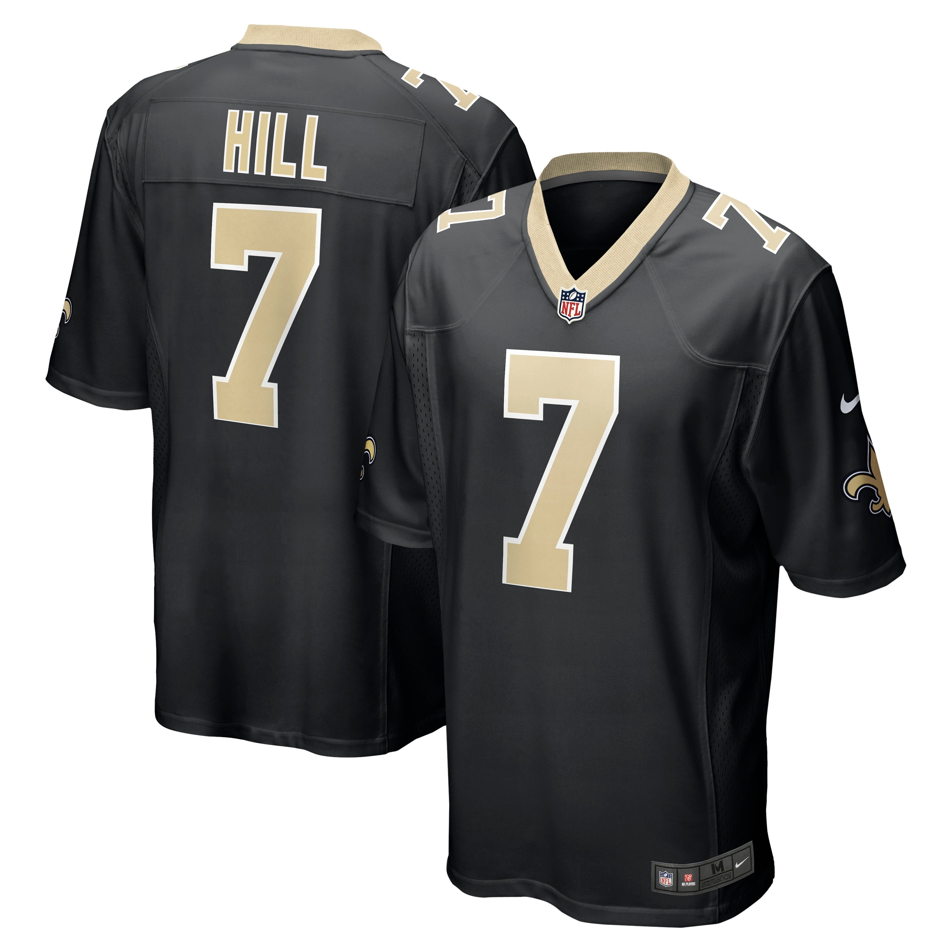 Taysom Hill New Orleans Saints Nike Gameday Golds Alternate Game Player Jersey - Gold/Black - Image 6
