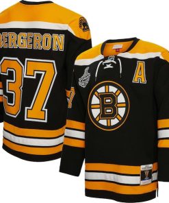 Patrice Bergeron Boston Bruins Big & Tall 2010 Alternate Captain Patch Blue Line Player Jersey - Black