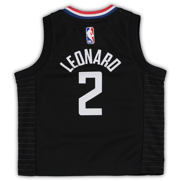 Kawhi Leonard LA Clippers Jordan Brand Toddler 2020/21 Jersey - Black - Statement Edition - Image 3