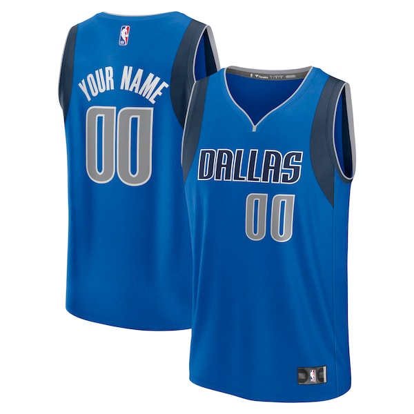 Dallas Mavericks Custom Fast Break Jersey - Icon Edition - Blue/Navy