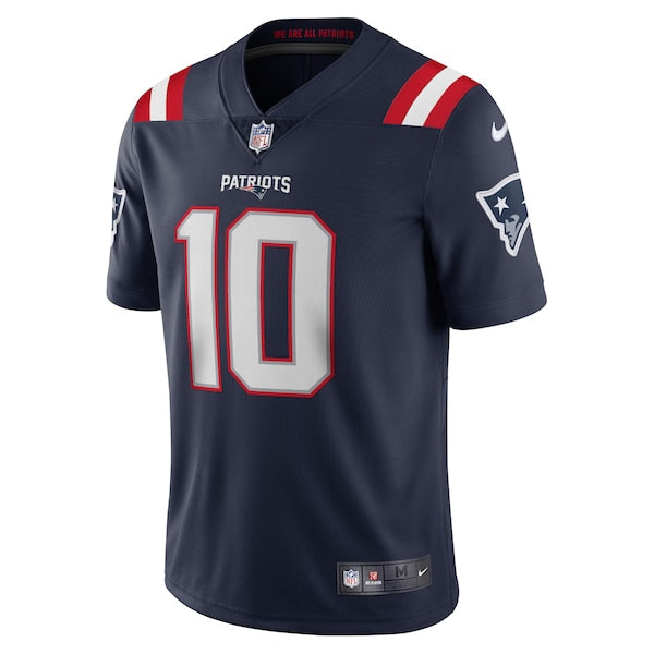 Mac Jones New England Patriots Nike Vapor Limited Jersey - Navy/White - Image 3