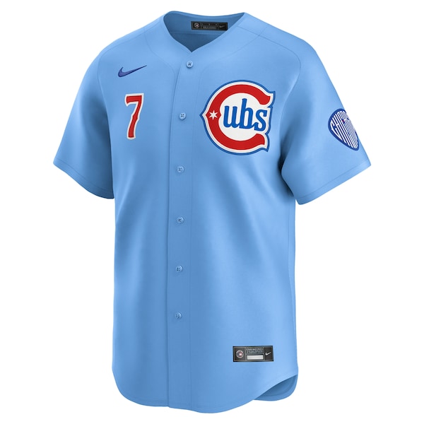 Dansby Swanson Chicago Cubs Nike 2nd Alternate Limited Player Jersey - Baby Blue - Image 2