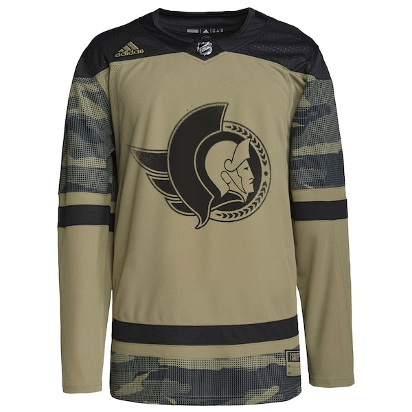Ottawa Senators adidas Logo Military Appreciation Team Authentic Practice Jersey - Camo - Image 2