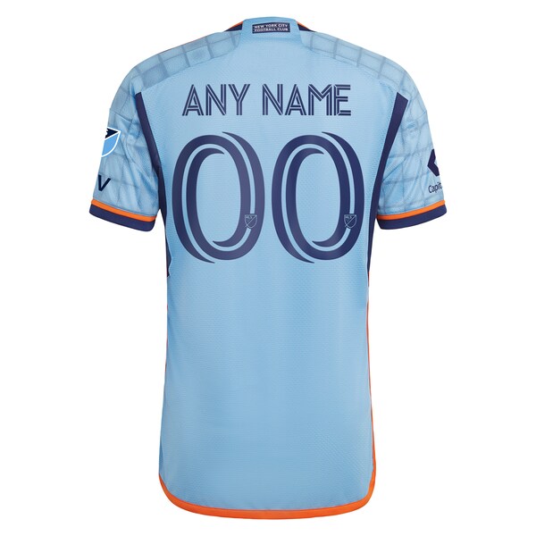 New York City FC adidas 2024 The Interboro Kit Authentic Custom Jersey - Sky Blue - Image 3