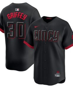 Ken Griffey Jr. Cincinnati Reds Nike City Connect Retired Limited Player Jersey - Black