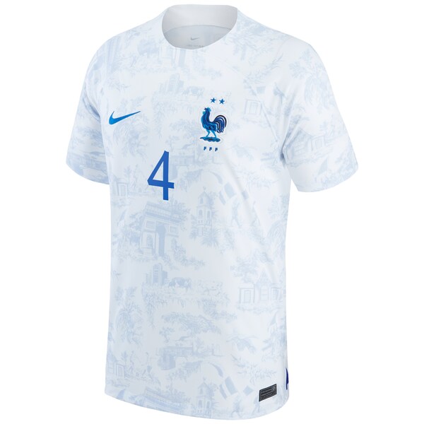 Raphael Varane France National Team Nike 2022/23 Replica Away Jersey - White - Image 2