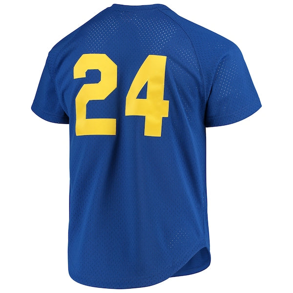 Ken Griffey Jr. Seattle Mariners Cooperstown Mesh Batting Practice Jersey - Royal/Navy - Image 4
