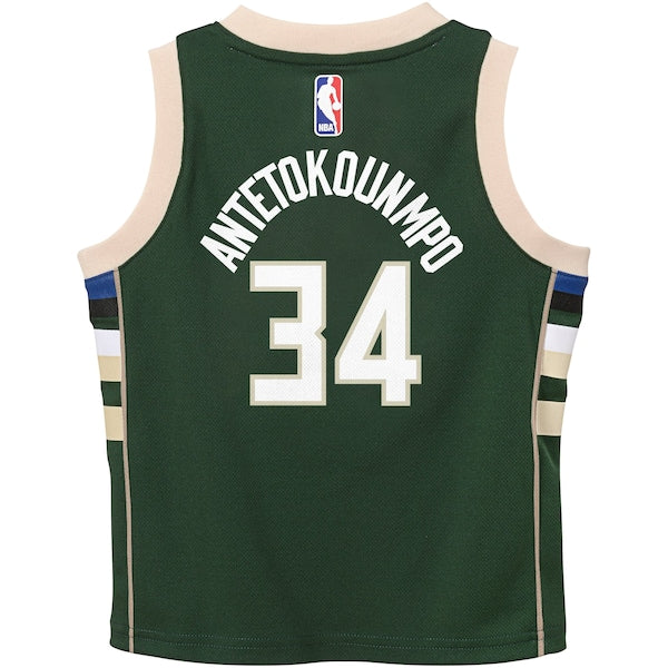 Giannis Antetokounmpo Milwaukee Bucks Nike Toddler Swingman Player Jersey - Icon Edition - Green - Image 3