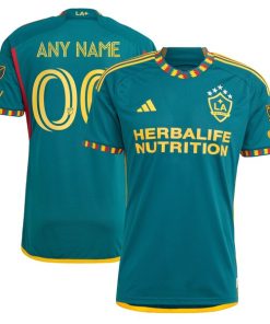 LA Galaxy adidas 2024 LA Kit Authentic Custom Jersey - Green