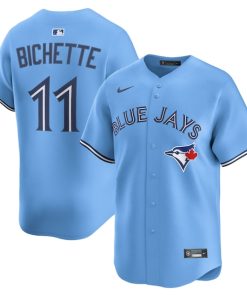 Alternative view of Bo Bichette Toronto Blue Jays Nike Alternate 2 Limited Jersey - Powder Blue/White