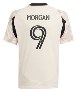 Alternative view of Lewis Morgan New York Red Bulls adidas Youth 2025 Stone Kit Replica Player Jersey - Tan
