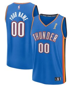 Oklahoma City Thunder  2025 NBA Finals Champions Fast Break Replica Custom Jersey - Blue - Icon Edition