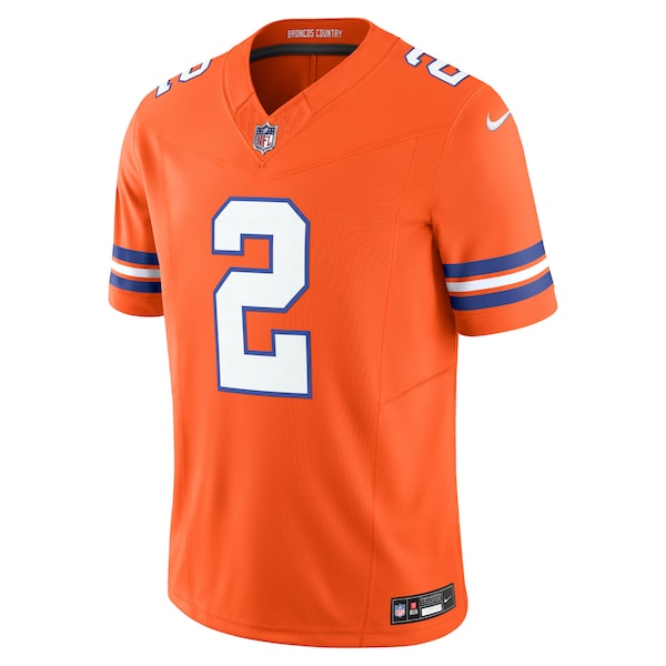 Patrick Surtain II Denver Broncos Nike Alternate Mile High Collection 1977 Throwback Vapor F.U.S.E. Limited Jersey - Orange - Image 2