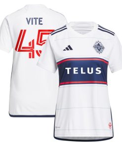 Pedro Vite Vancouver Whitecaps FC adidas Women's 2024 Bloodlines Replica Player Jersey - White