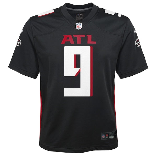 Michael Penix Jr. Atlanta Falcons Nike Youth Team Game Jersey - Black - Image 3