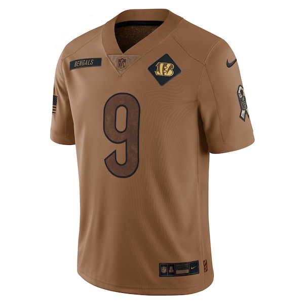 Joe Burrow Cincinnati Bengals Nike 2023 Salute To Service Limited Jersey - Brown - Image 2