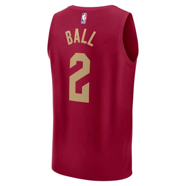 Lonzo Ball Cleveland Cavaliers Fast Break Replica Jersey - Wine - Icon Edition - Image 3