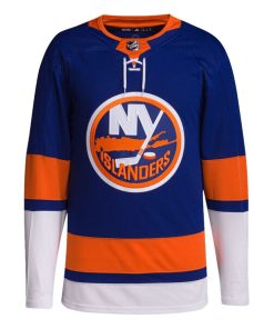 Alternative view of New York Islanders adidas Home Primegreen Authentic Blank Jersey - Royal