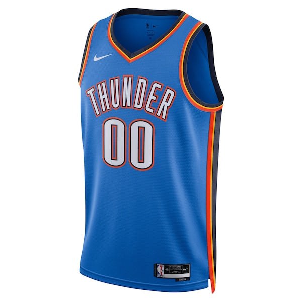 Oklahoma City Thunder Nike Unisex 2025 NBA Finals Patch Custom Swingman Jersey - Blue - Icon Edition - Image 2