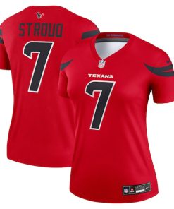 C.J. Stroud Houston Texans Nike Women's Alternate Legend Player Performance Top -  Red/Navy