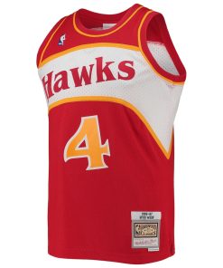 Alternative view of Spud Webb Atlanta Hawks Hardwood Classics Swingman Jersey - Red