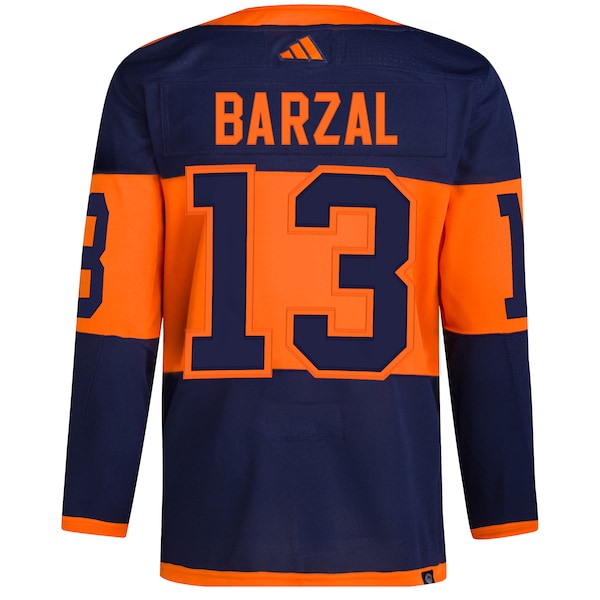 Mathew Barzal New York Islanders adidas 2024 NHL Stadium Series Primegreen Authentic Player Jersey?ยจC Navy - Image 3