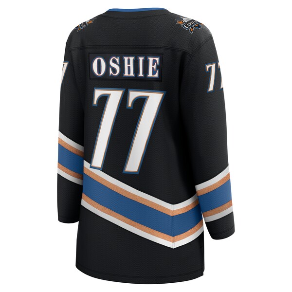 TJ Oshie Washington Capitals Women's Alternate 50th Anniversary Premier Breakaway Player Jersey - Black/Navy - Image 4