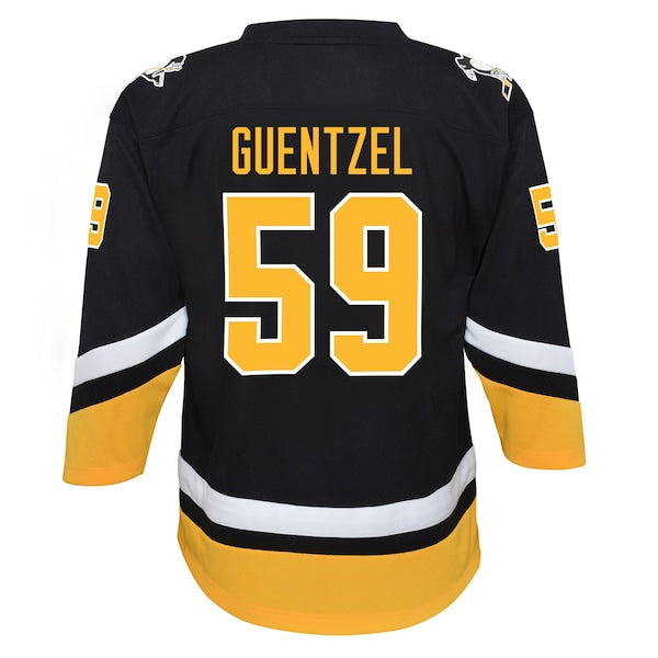 Jake Guentzel Pittsburgh Penguins Youth 2021/22 Alternate Replica Player Jersey - Black - Image 6