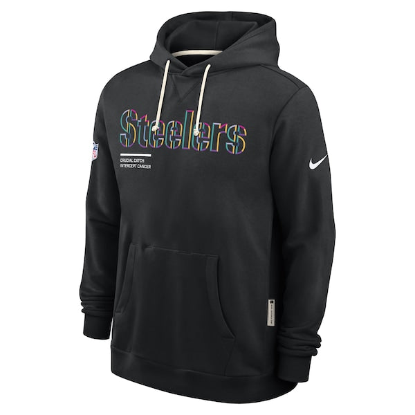 Pittsburgh Steelers Nike 2025 NFL Crucial Catch Sideline Standard Issue Dri-FIT Hoodie - Black - Image 3