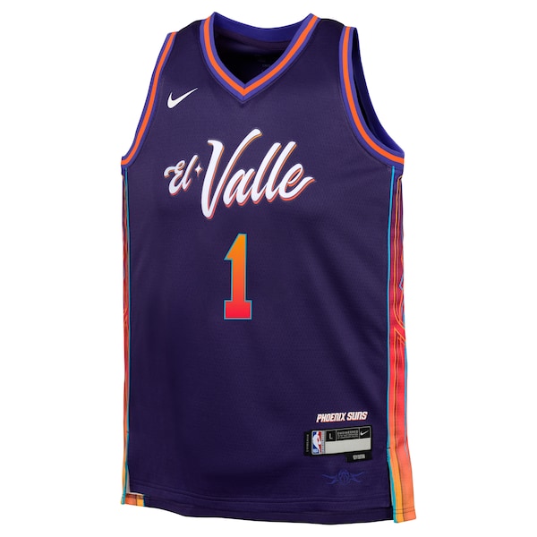 Devin Booker Phoenix Suns Nike Youth Swingman Replica Jersey - City Edition - Purple - Image 2