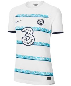 Alternative view of Chelsea Nike Women's 2022/23 Away Breathe Stadium Blank Replica Jersey - White
